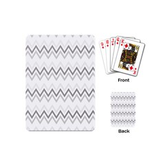 Chevrons Gris/blanc Playing Cards Single Design (mini) by kcreatif