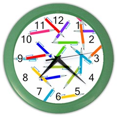 Pen Pencil Color Write Tool Color Wall Clock by Dutashop