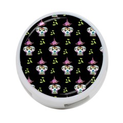 Skull Pattern 4-port Usb Hub (one Side) by Sparkle