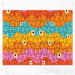 Floral Geometric Pattern Rectangular Jigsaw Puzzl Front