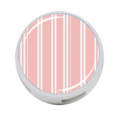 Bandes Blanc/rose Clair 4-port Usb Hub (one Side) by kcreatif