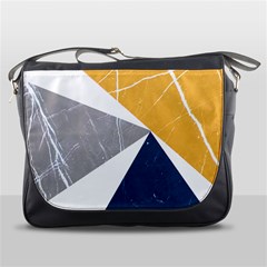 Pattern Abstrait Effet Bleu/jaune Messenger Bag by kcreatif