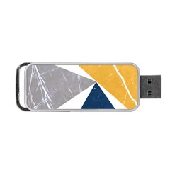 Pattern Abstrait Effet Bleu/jaune Portable Usb Flash (one Side) by kcreatif
