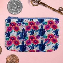 Tropical Flowers Turtles Cbdoilprincess 9a8efa63-1b6b-4226-a85c-858859e581d8 Large Coin Purse by CBDOilPrincess1