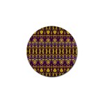 Fancy Ornate Pattern Mosaic Print Golf Ball Marker (4 pack) Front