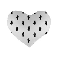 Vampire Hand Motif Graphic Print Pattern Standard 16  Premium Heart Shape Cushions by dflcprintsclothing