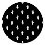 Vampire Hand Motif Graphic Print Pattern 2 Magnet 5  (Round) Front
