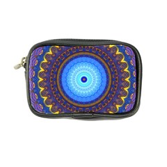 Blue Violet Midnight Sun Mandala Boho Hipppie Coin Purse by CrypticFragmentsDesign