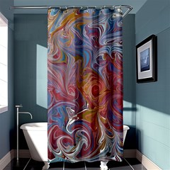Intricate Swirls Shower Curtain 36  X 72  (stall)  by kaleidomarblingart