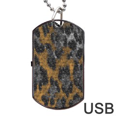 Animalprint Dog Tag Usb Flash (one Side) by PollyParadise