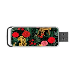 Leopardrose Portable Usb Flash (one Side) by PollyParadise
