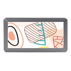 Pastel Abstract Pattern With Beige, Coffee Color Strap Memory Card Reader (mini) by Casemiro
