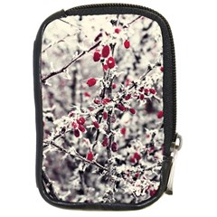 Berries In Winter, Fruits In Vintage Style Photography Compact Camera Leather Case by Casemiro