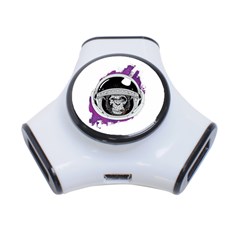 Purple Spacemonkey 3-port Usb Hub by goljakoff