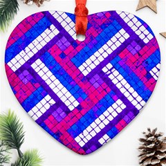 Pop Art Mosaic Ornament (heart) by essentialimage365