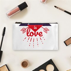 All You Need Is Love Cosmetic Bag (small) by DinzDas