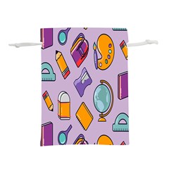 Back To School And Schools Out Kids Pattern Lightweight Drawstring Pouch (m) by DinzDas