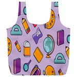 Back To School And Schools Out Kids Pattern Full Print Recycle Bag (XXXL) Front