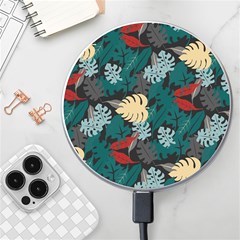 Tropical Autumn Leaves Wireless Charger by tmsartbazaar