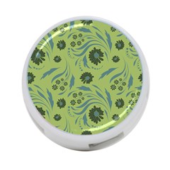Folk Flowers Art Pattern 4-port Usb Hub (two Sides) by Eskimos