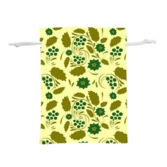 Folk Flowers Art Pattern Floral  Lightweight Drawstring Pouch (l) by Eskimos