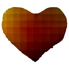 Zappwaits - Color Gradient Large 19  Premium Heart Shape Cushions by zappwaits