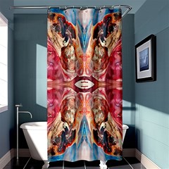 Marbled Butterfly Shower Curtain 36  X 72  (stall)  by kaleidomarblingart