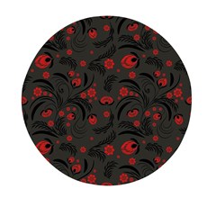 Folk Flowers Pattern Floral Surface Design Mini Round Pill Box (pack Of 3) by Eskimos