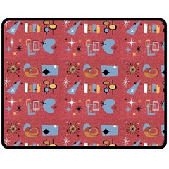 50s Small Print Double Sided Fleece Blanket (medium)  by NerdySparkleGoth