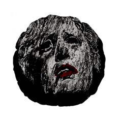 Creepy Head Sculpture Artwork Standard 15  Premium Round Cushions by dflcprintsclothing