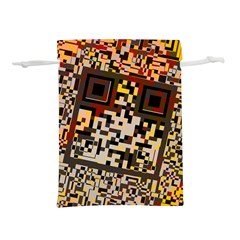 Root Humanity Bar And Qr Code Flash Orange And Purple Lightweight Drawstring Pouch (m) by WetdryvacsLair
