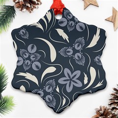 Folk Flowers Pattern  Snowflake Ornament (two Sides) by Eskimos