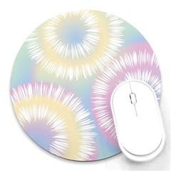 Tie Dye Pattern Colorful Design Round Mousepads by Sapixe