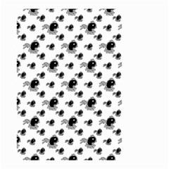 Sketchy Style Black Birds Motif Pattern Small Garden Flag (two Sides) by dflcprintsclothing