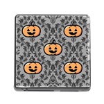 Pumpkin Pattern Memory Card Reader (Square 5 Slot) Front