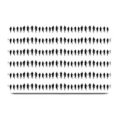 Athletic Running Graphic Silhouette Pattern Plate Mats by dflcprintsclothing