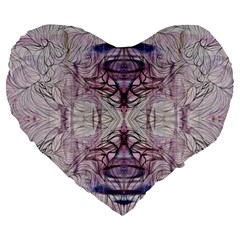 Amethyst Repeats Iv Large 19  Premium Heart Shape Cushions by kaleidomarblingart