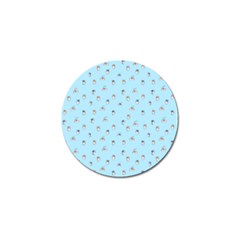 Cute Kawaii Dogs Pattern At Sky Blue Golf Ball Marker (10 Pack) by Casemiro