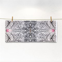 Mono Repeats Hand Towel by kaleidomarblingart