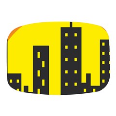 Skyline-city-building-sunset Mini Square Pill Box by Sudhe