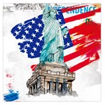 Statue Of Liberty Independence Day Poster Art Large Satin Scarf (Square) Front