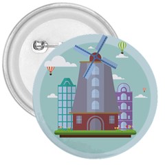 Amsterdam-landmark-landscape 3  Buttons by Sudhe