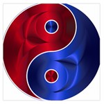 Yin-yang-eastern-asian-philosophy Large Satin Scarf (Square) Front