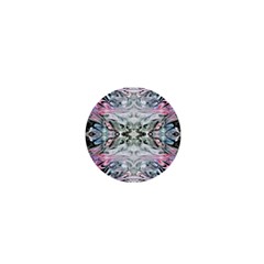 Abstract Waves Iv 1  Mini Buttons by kaleidomarblingart