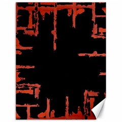 Red And Black Abstract Grunge Print Canvas 18  X 24  by dflcprintsclothing