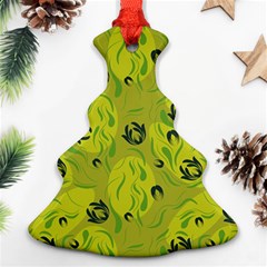 Folk Flowers Pattern  Christmas Tree Ornament (two Sides) by Eskimos