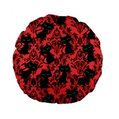 Halloween Cats Standard 15  Premium Flano Round Cushions by NerdySparkleGoth