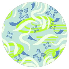 Folk Flowers Pattern  Round Trivet by Eskimos