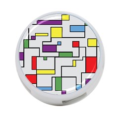 Colorful Rectangles 4-port Usb Hub (one Side) by LalyLauraFLM