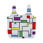 Colorful Rectangles Full Print Recycle Bag (M) Back